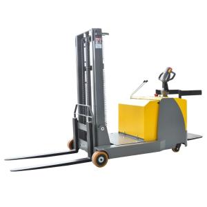 China 1.5 Ton 3m Electric Ride On Counterbalance Pallet Stacker Narrow Aisle Stacking Forklift wholesale