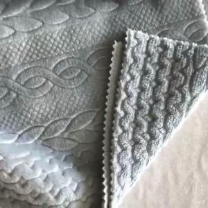 China Embossed Knitted  200gsm Soft Blanket Fabric 58'' 60" wholesale