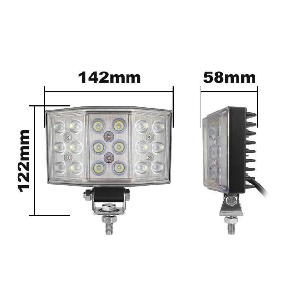 240 Degrees Wide Angle Forklift Light 54W Auxiliary Headlights LED Work Light