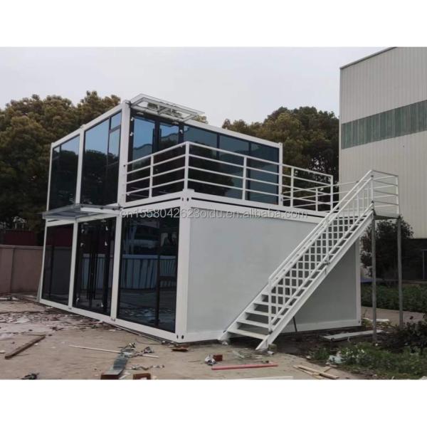 Temporary Office Hotel Shop Wooden Houses with 50/75/100mm Wave Sandwich Panel Wall Modern 20ft Quick Assembly Container