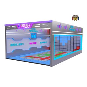 China Interactive Jump Grid Game with 300KG Load-bearing Capacity, IP55 Waterproof Rating, and RGB External Control for Digital Sport Games on sale