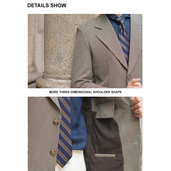 Gender Men Retro Houndstooth LCBZ Custom Suit Jacket for Gentleman's Casual and Dress