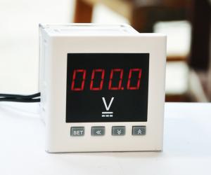 China 96*96mm Intelligent Digital Panel Voltmeter Single Phase With Transducing Output wholesale