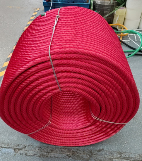 High Grade Blue Color 6x8 FC Polyester Combination Wire Rope With UV Resitance
