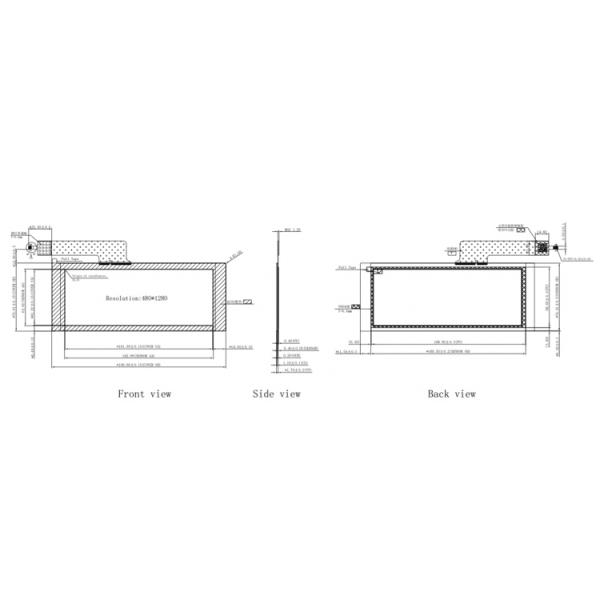 6.8 Inch TFT Touch Screen Display Projected PCPA Touch Panel