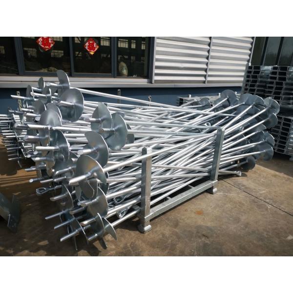 Industrial Helical Ground Anchors Screw Piles Solar Photovoltaic Brackets Customized