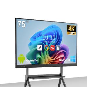 Qtenboard 86-Inch Interactive Smart White Board Infrared Touch Screen Whiteboard All-in-One Monitor for University Classroom