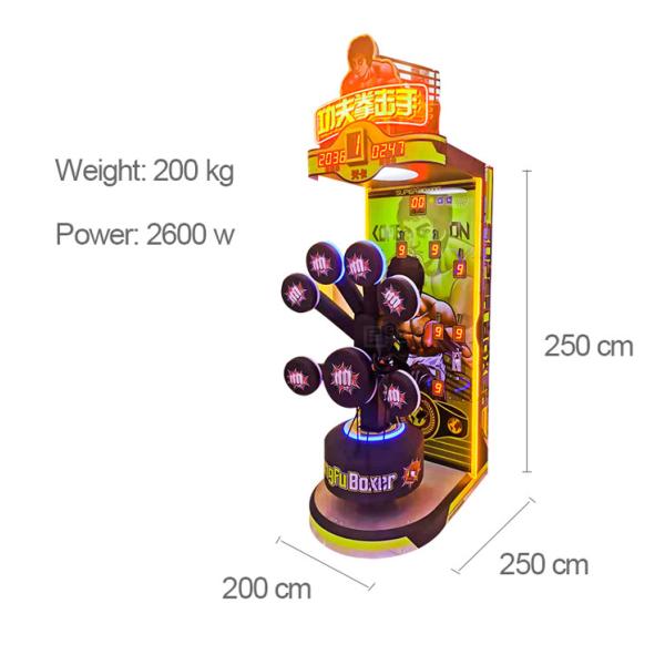 2000W Boxing Arcade Machine Coin pusher Multiple Goals Boxer Punch Game