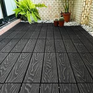 Wood WPC Composite Decking Tiles Rotproof Interlocking Wood Tiles