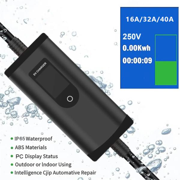 Factory 8a-32a Adjustable SAE J1772 TYPE1 Fast Electric Car Charger Portable Ev Charger