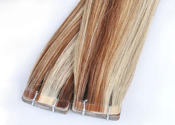 Quality Straight Tape In Human Hair Extensions , Double Dawn Dark Brown Tape In Hair Extensions for sale