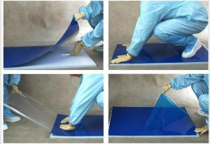 China Multifunction Antibacterial Sticky Mat Blue Disposable Clean Rooms Dust Decontamination Non Slip wholesale