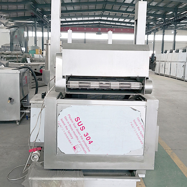 Automatic Potato Finger Chips Deep Fryer Continuous Conveyor Belt Dough Falafel Frying Machine