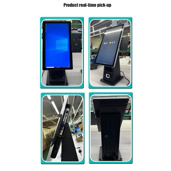 15.6 Inch 1080P 400nits Capacitive Touch Screen Self Service Payment Kiosk On Table Apple VAS