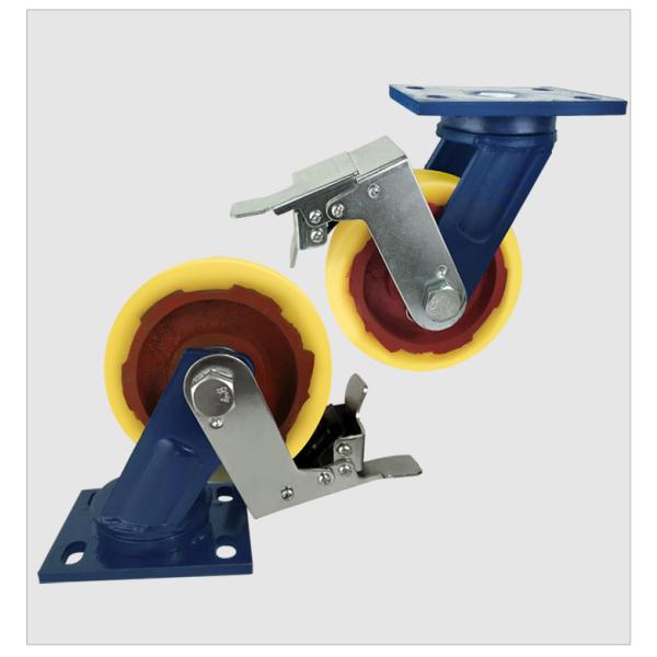 High Load Heavy Duty 1000kg to 1.2 Ton Red Iron Core Nylon Caster Wheel