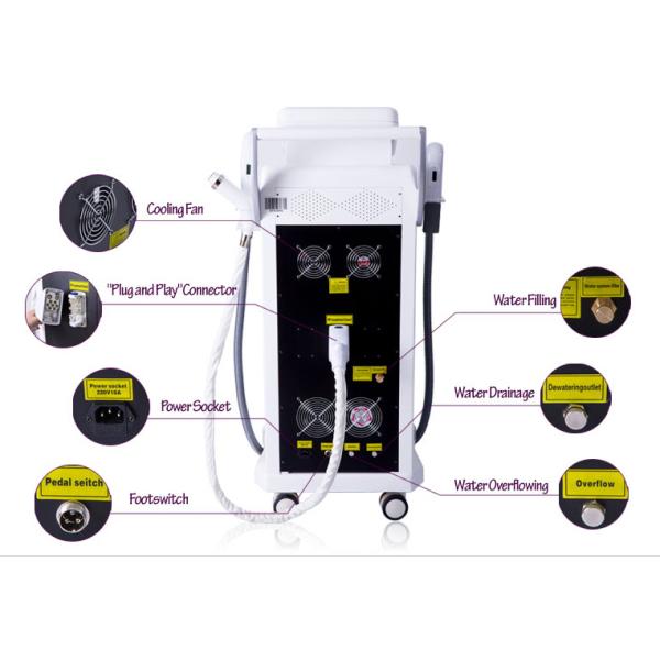 Acne Removal OPT SHR Machine Head Removal , Painless Pussy Hair Removal Machine