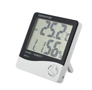 China Digital Temperature Humidity Meter with clock/indoor outdoor temperature humidity meter on sale
