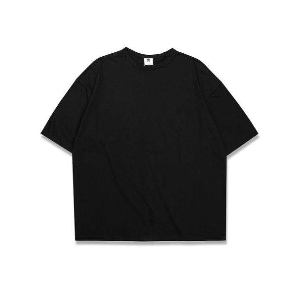 Custom Screen Printing Trendy Oversized T Shirts For Women Loose Fit Rib Collar