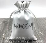 Customized Satin Hair Bag,Small Recyclable Gift Bag,Double Satin Drawstring Bag