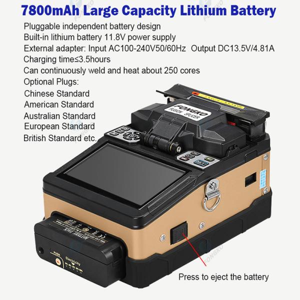 TFT Color LCD Display Fiber Optic Splicer , FONGKO Fiber Optic Splicing Machine
