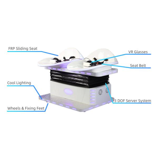 Shopping Mall 9D VR Cinema 1.5KW Double Sliding VR Simulator Games