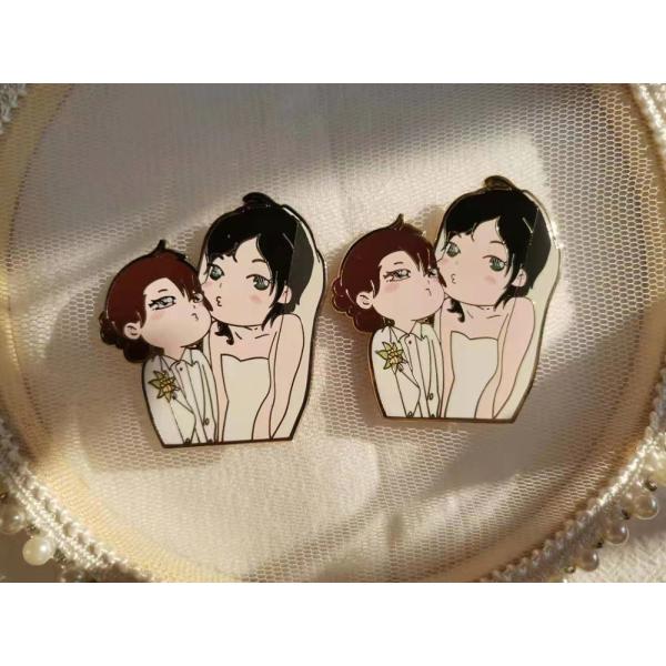 Black Skull Custom Lapel Pins Ename Metal Clothes Pins 1.5in - 2.5in