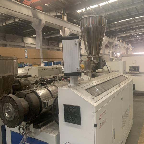 250kg/H Voltage Customized Granules Pvc Pelletizing Line Conical Twin Screw