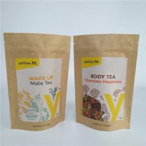 China Compostable Stand Up Tea Bag Flour Packaging Kraft Paper Bags For Pet Food wholesale