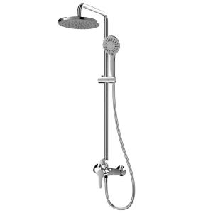 China Rainfall Polished Chrome Shower Set Household Wall For Hotel on sale
