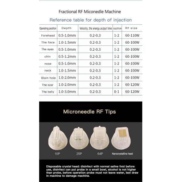 Portable RF Radio Frequency Machine Microneedling Fractional Stretch Marks Wrinkle Removal