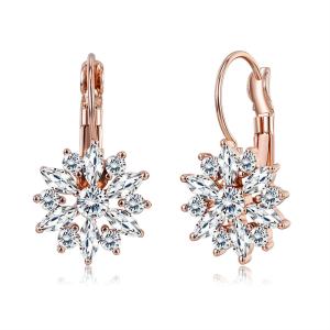 China 21mm Crystal 2.14g Custom Hoop Earrings OEM Dangle Drop Hoop Earrings Jewelry on sale