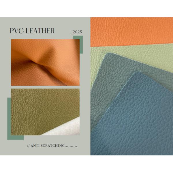 Indoor PVC Leather Fabric High Density Stain Resistant 140cm 1.4mm Thickness