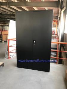 China Swing open steel door  Storage Cabinet Black color RAL9005 Lightning lock   H1850XW900XD400mm,KD struc on sale