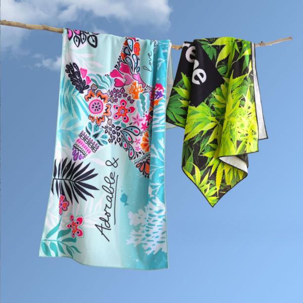 70x140cm Microfiber Custom Promotional Towels Lightweight Promotional Beach