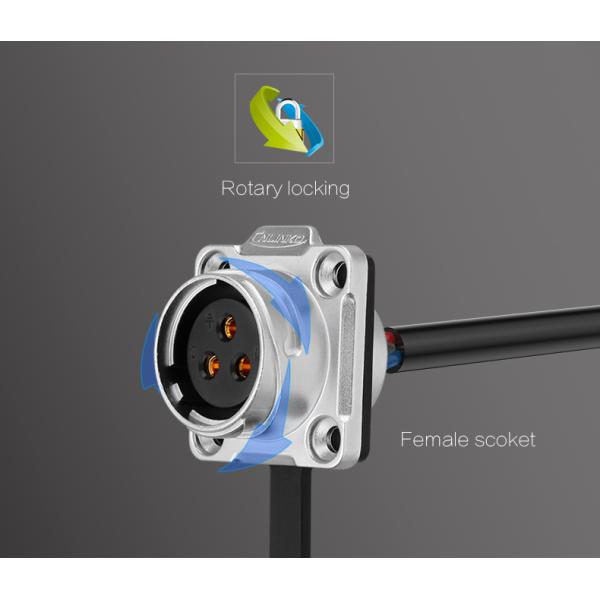 Cnlinko 1 / 4 Bayonet Connect Metal Shell IP68 Waterproof Connector 20A 3 Pin Plug Socket