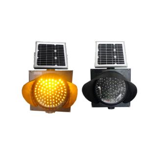 China Yellow High Brightness 12V 7AH Solar Powered Traffic Lights Plastic wholesale
