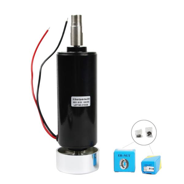 500W Air Cooled Spindle Motor 48VDC Voltage 12000RPM Speed 600m.Nm