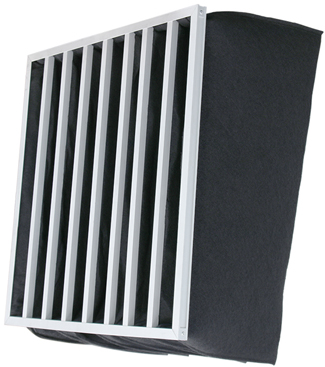 Pleated Panel Filter , Clean Room Air Filter Two In One Active Carbon Granule / H13 / 14