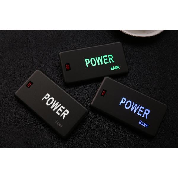 Custom Laser LED Logo Flashing Light Portable Mobile Power Bank 5000mAh for Promotional gift