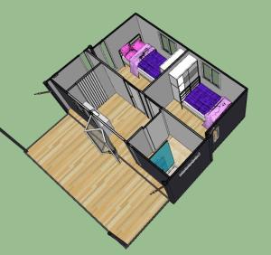 China Easy Disassemble Expandable Container House With Steel Structure / Galvanized Pipe wholesale
