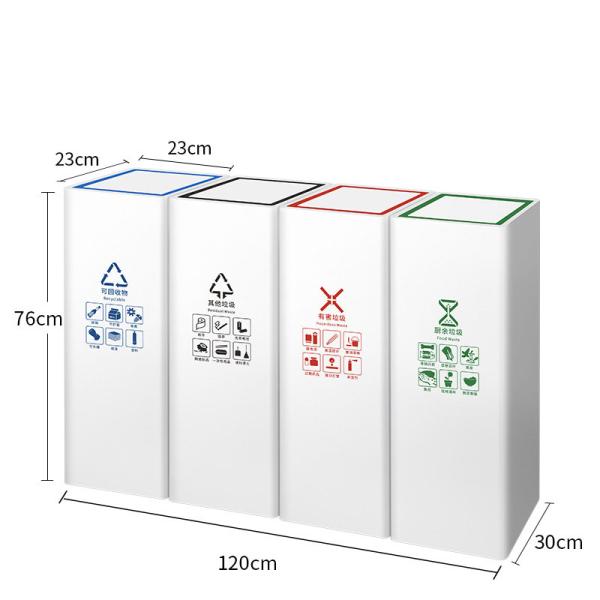 Eco-Friendly Stainless Steel Trash Can with Customized Size and Logo for Commercial Use