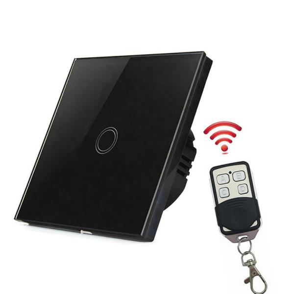 EU Standard Wireless Remote Control Touch Switch For RF433 Smart Wall Light Switch 1/2/3 gang glass touch