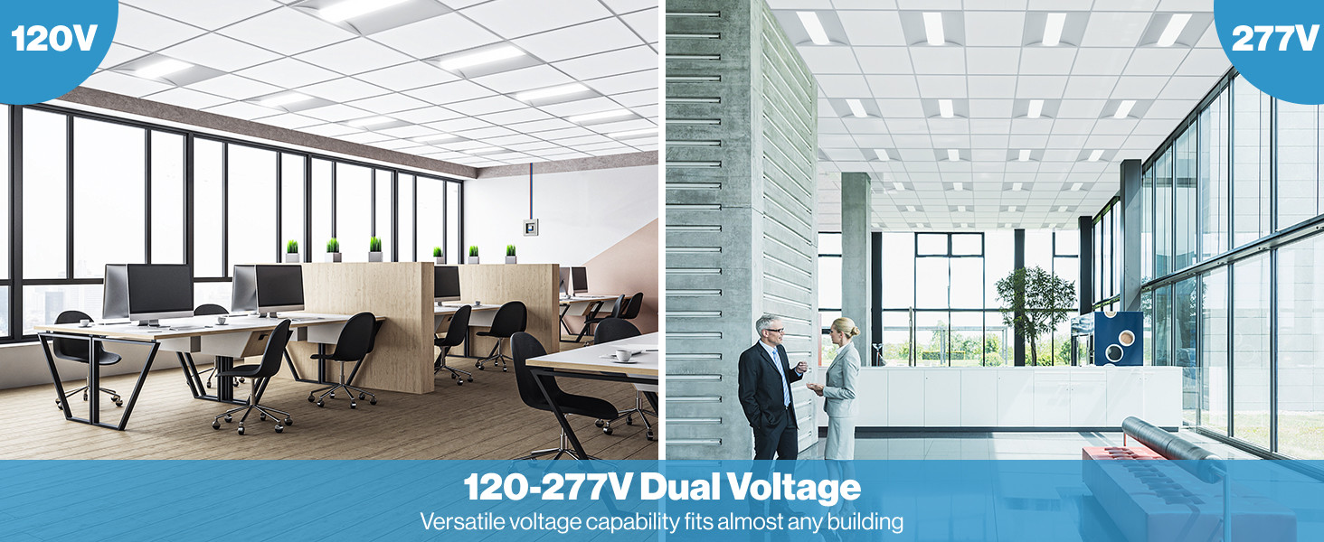 Versatile Dimmable LED Troffer Lights 4550lm With Adjustable Wattage / Color Temp
