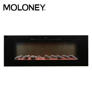 China 50inch wall mounted electric fireplace 750-1500W Heating Blower Fake Log wholesale