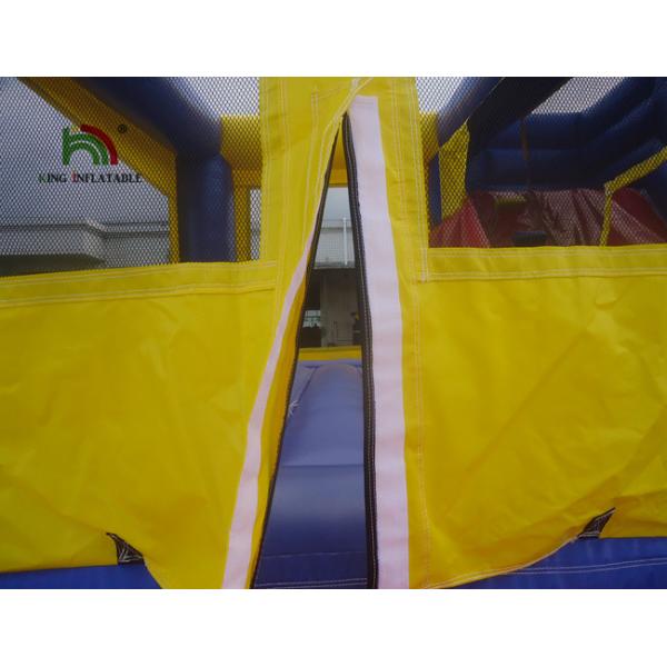 0.55mm PVC Yellow 20ft SpongeBob Inflatable Party Combo Jumping Castle For Kids