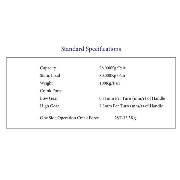 0.71mm/R 28t Creak Force Semi Trailer Landing Gear Legs HJZC28 Series