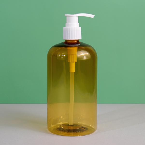 PET Custom Empty Lotion Serum Cylindrical 8oz 16oz 1000ml Plastic Shampoo Pump Bottle With Black Foam Pump