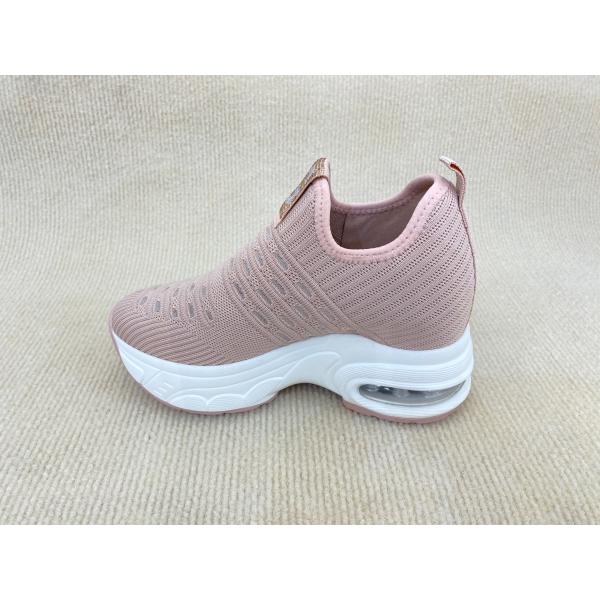 Breathable Pink Platform Loafers Microfiber Loafer Platform Shoes