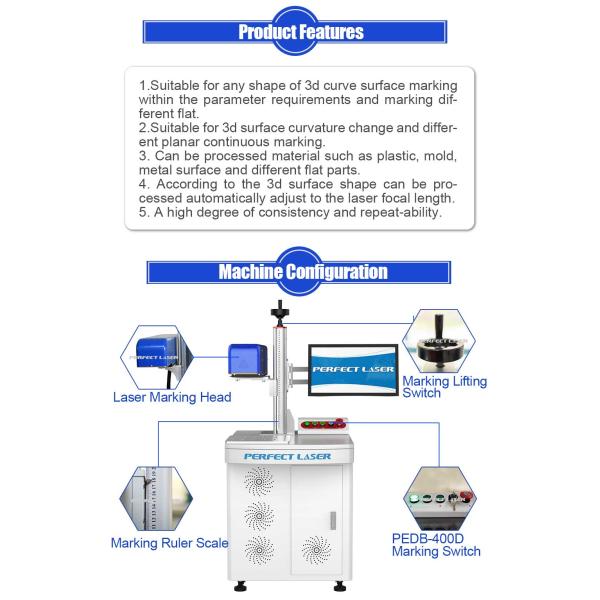 3D Dynamic Focus Fiber Laser Engraving Metal Marking Machine High Speed 30W