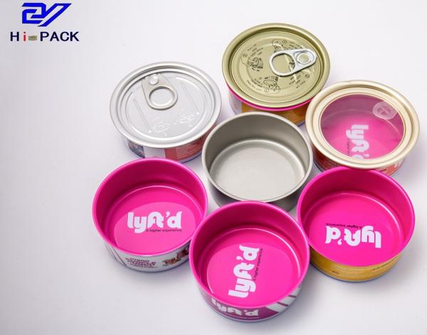 Quality Rose Red Pink Beef Can Tinplate Food Packaging Withstand Hot Cooking 50g 80g for sale